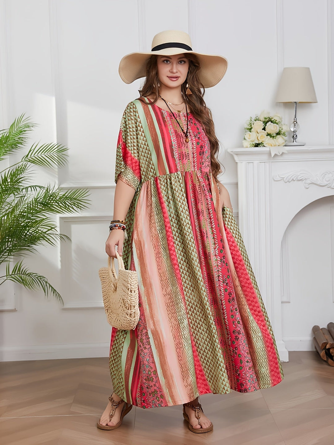 Madeleine - Plus Size Boho Maxi Dress