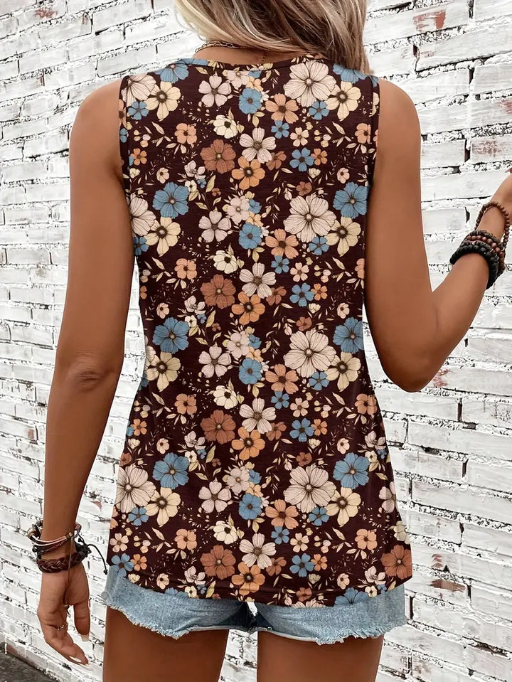 Olivia™ - Retro Floral Tank Top
