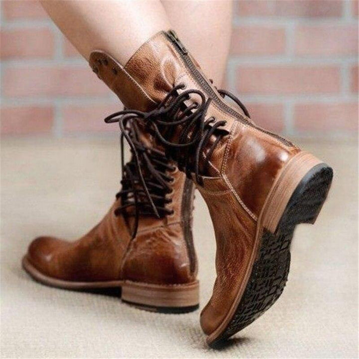Alisha | Leather Boots with Laces