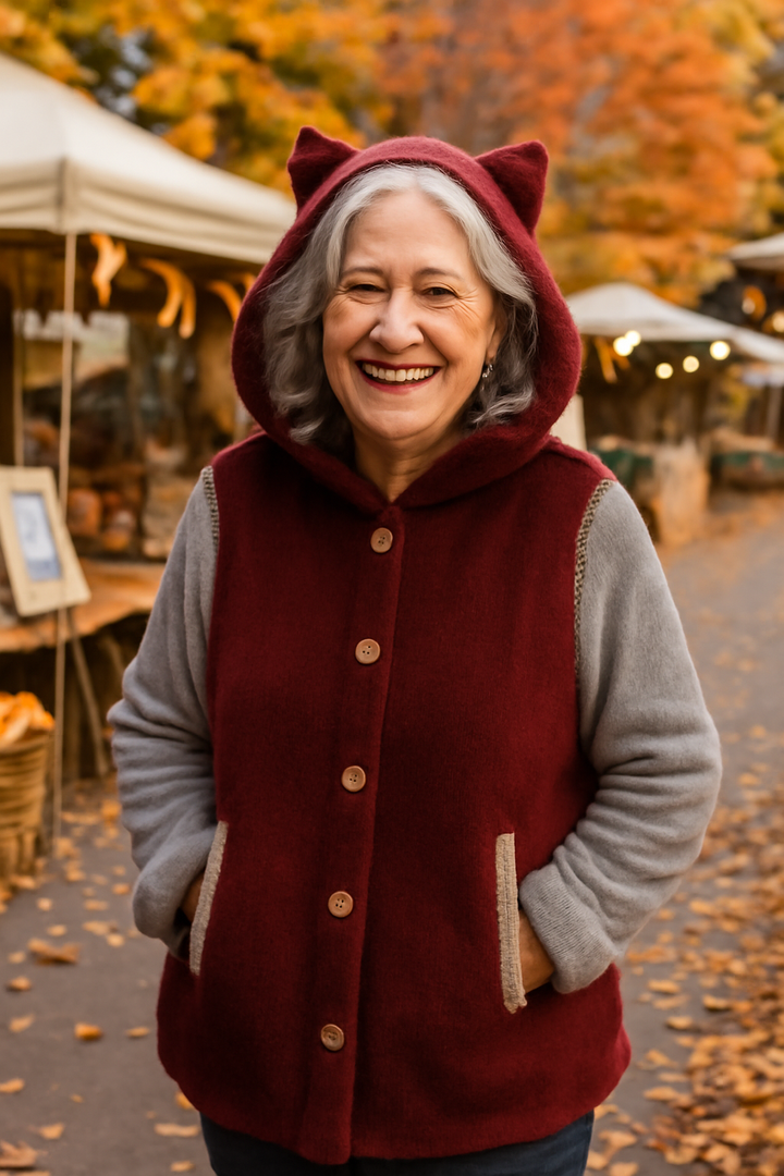 Olivia | Cozy Cat Ear Hoodie - Elegant Comfort for Autumn & Winter