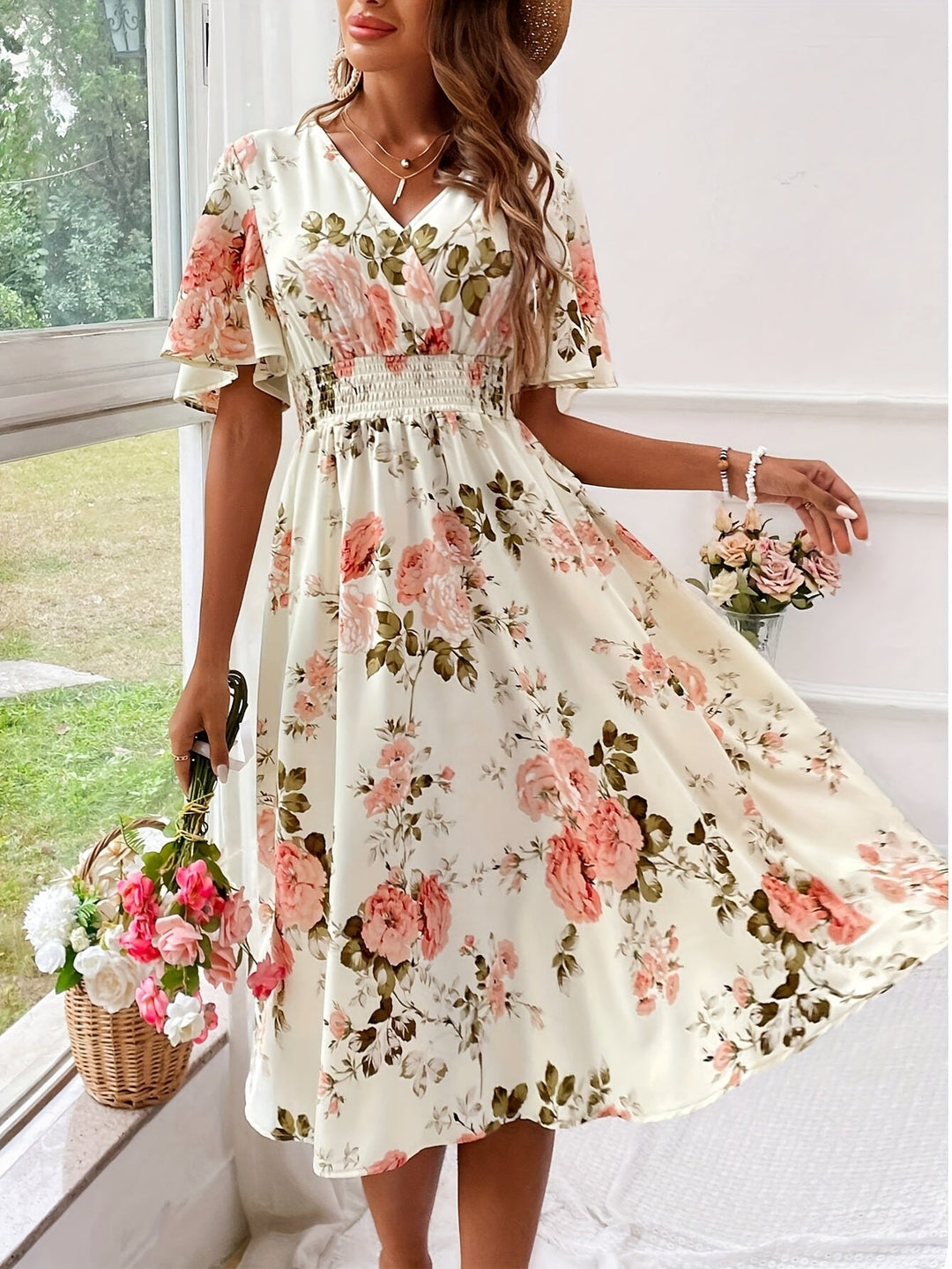 Jessica - Floral Print Maxi Dress