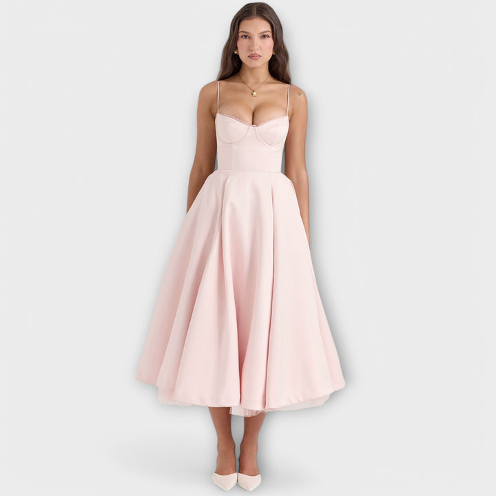 Amelie | Elegant Flowy Midi Dress