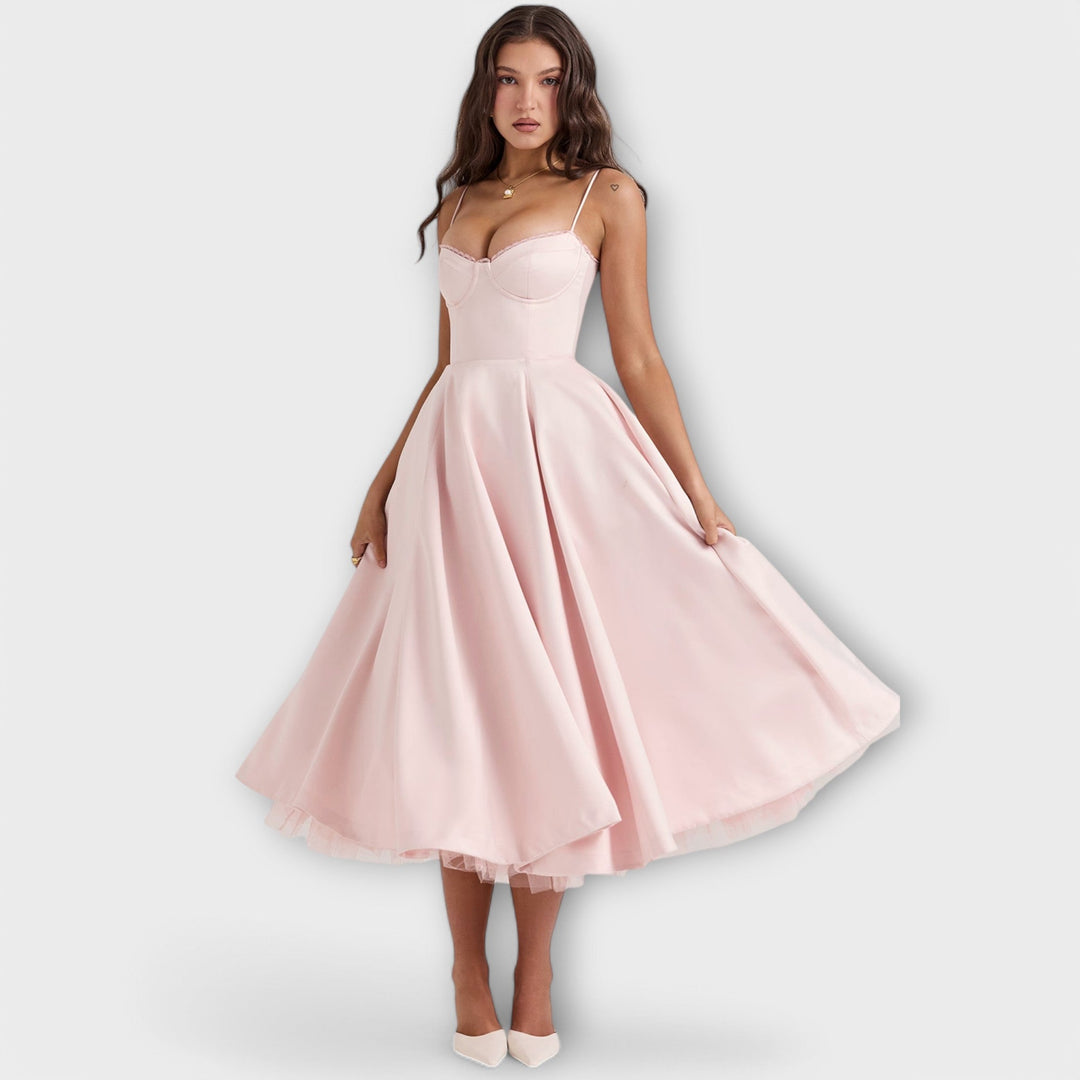 Amelie | Elegant Flowy Midi Dress