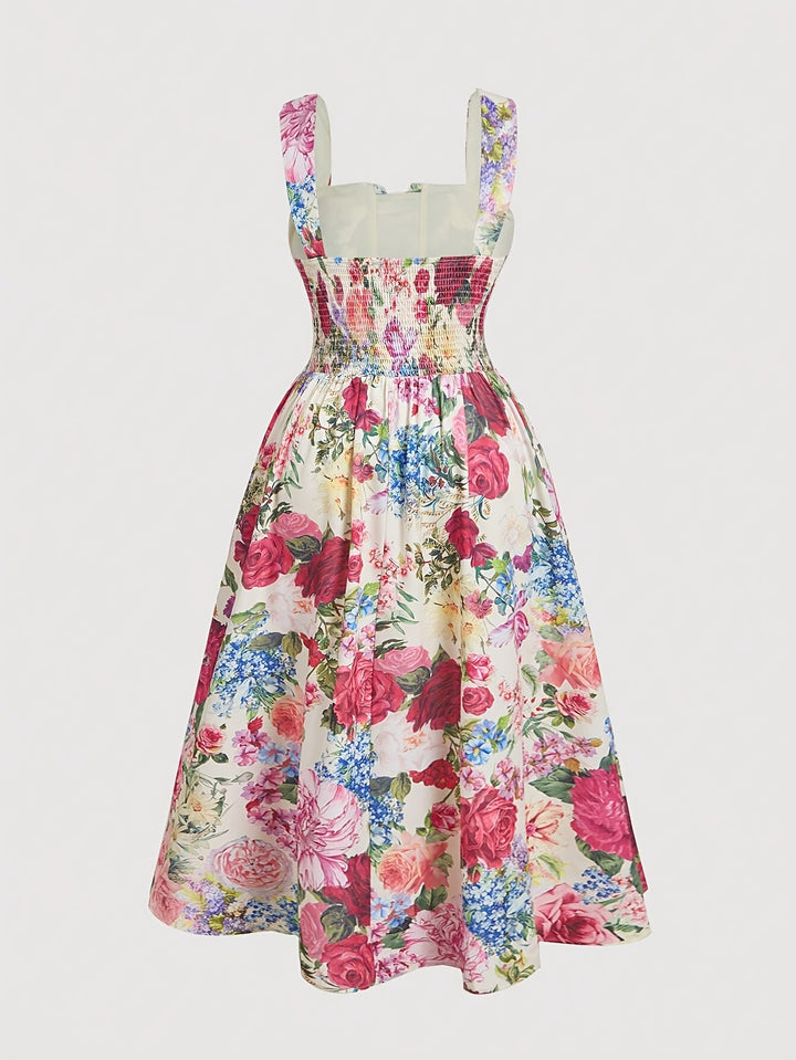 Elien - Sleeveless Floral Dress