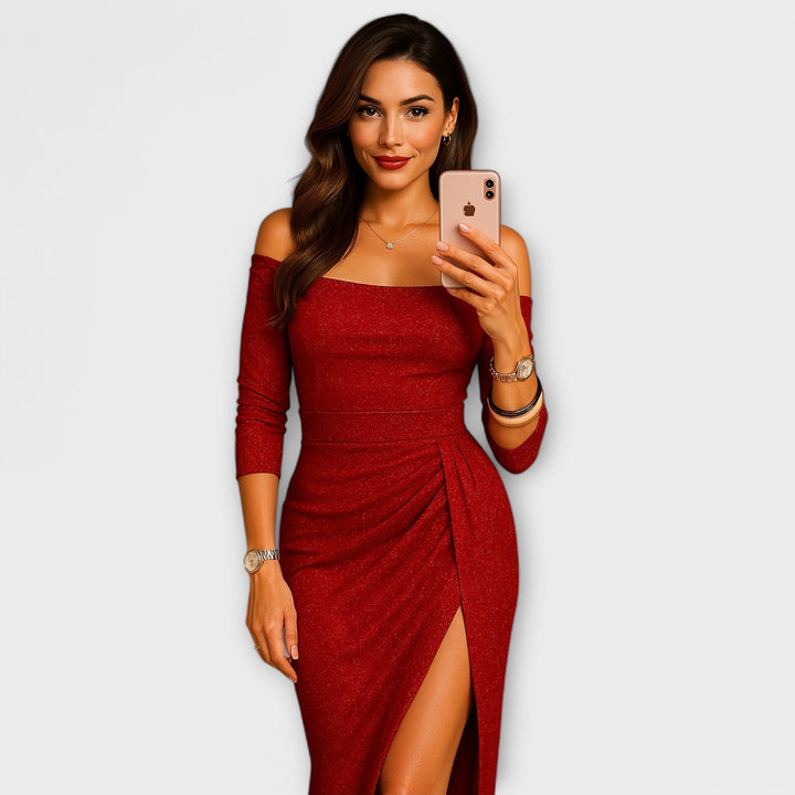 Lena - Elegant Off-Shoulder Dress