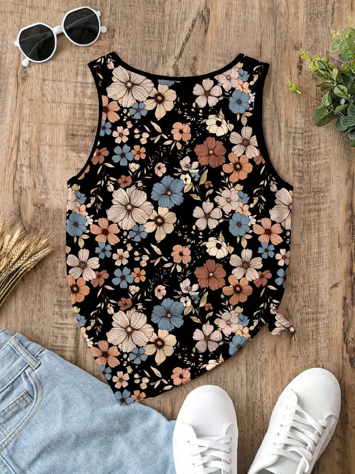 Olivia™ - Retro Floral Tank Top