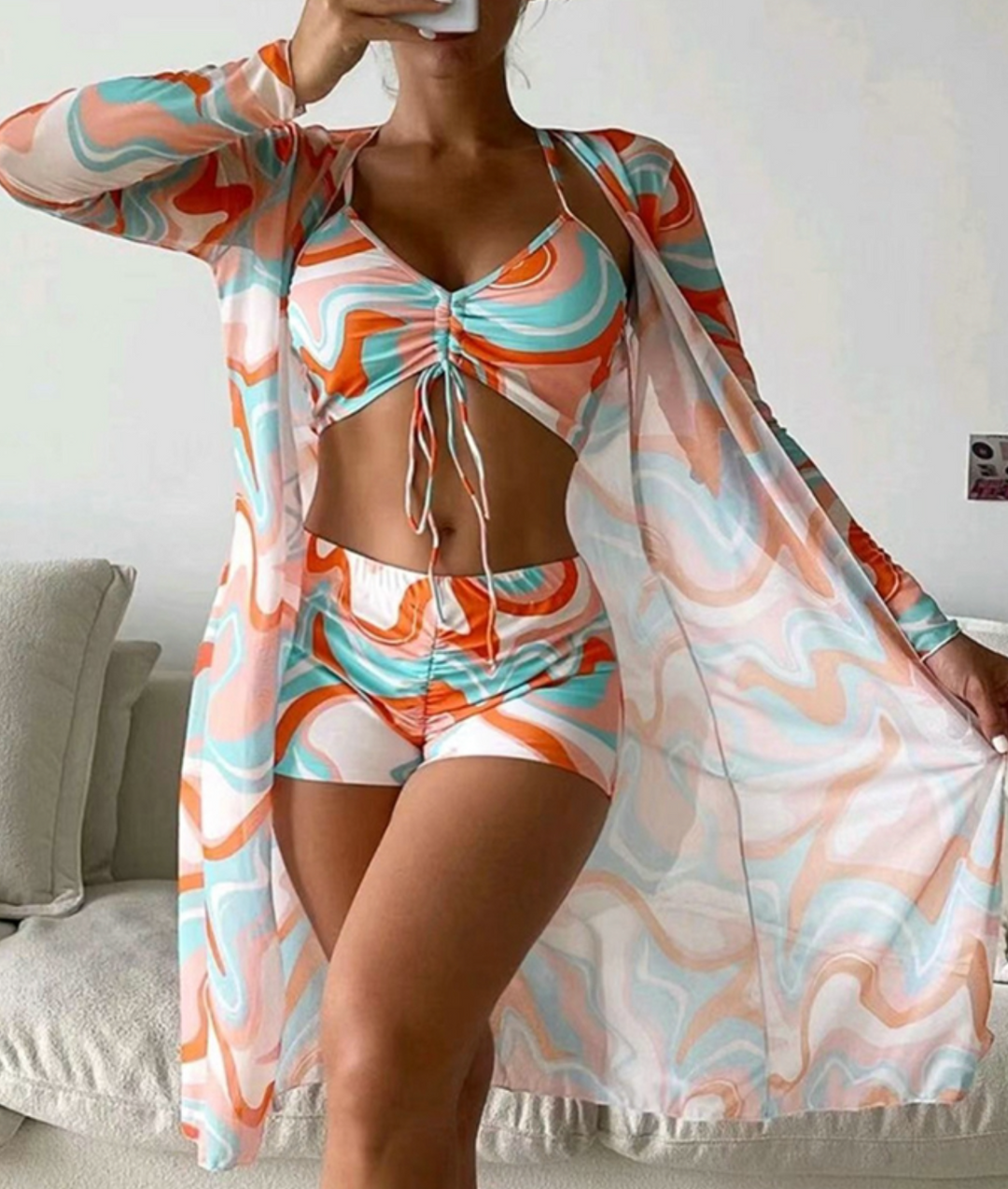 Sienna | Floral Fantasy 3-Piece Bikini Set