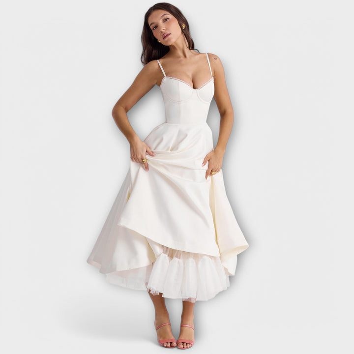 Amelie | Elegant Flowy Midi Dress