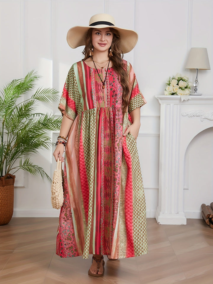 Madeleine - Plus Size Boho Maxi Dress