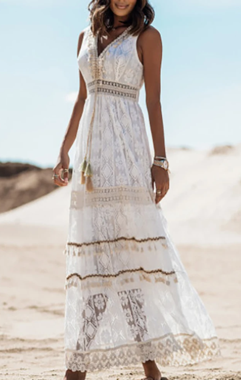 Amelia - Bohemian Dress with Tassels