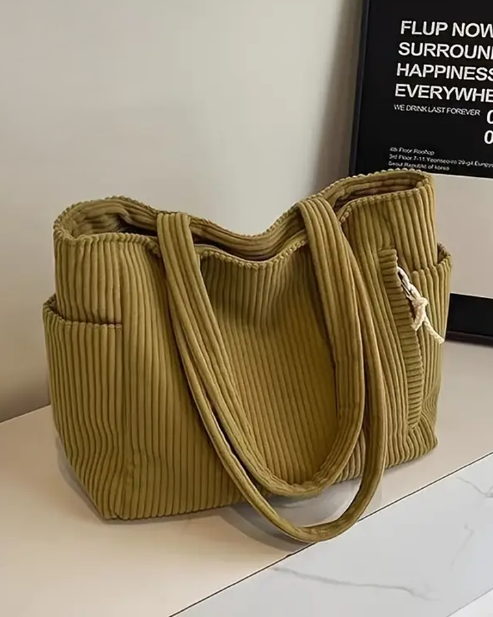 Tilda™ – Ribbed Tote Bag with Cord Detail
