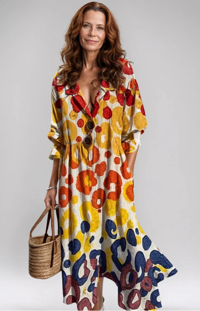 Cassidy - Bohemian Puff Sleeves Dress