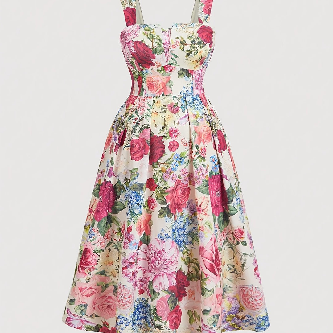 Elien - Sleeveless Floral Dress