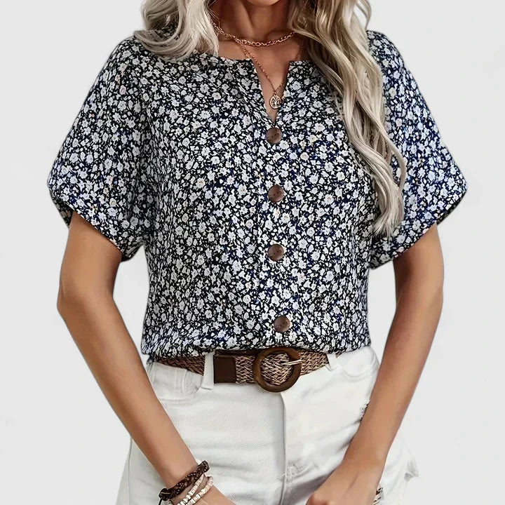 Celina | Breezy Everyday Button-Up Blouse