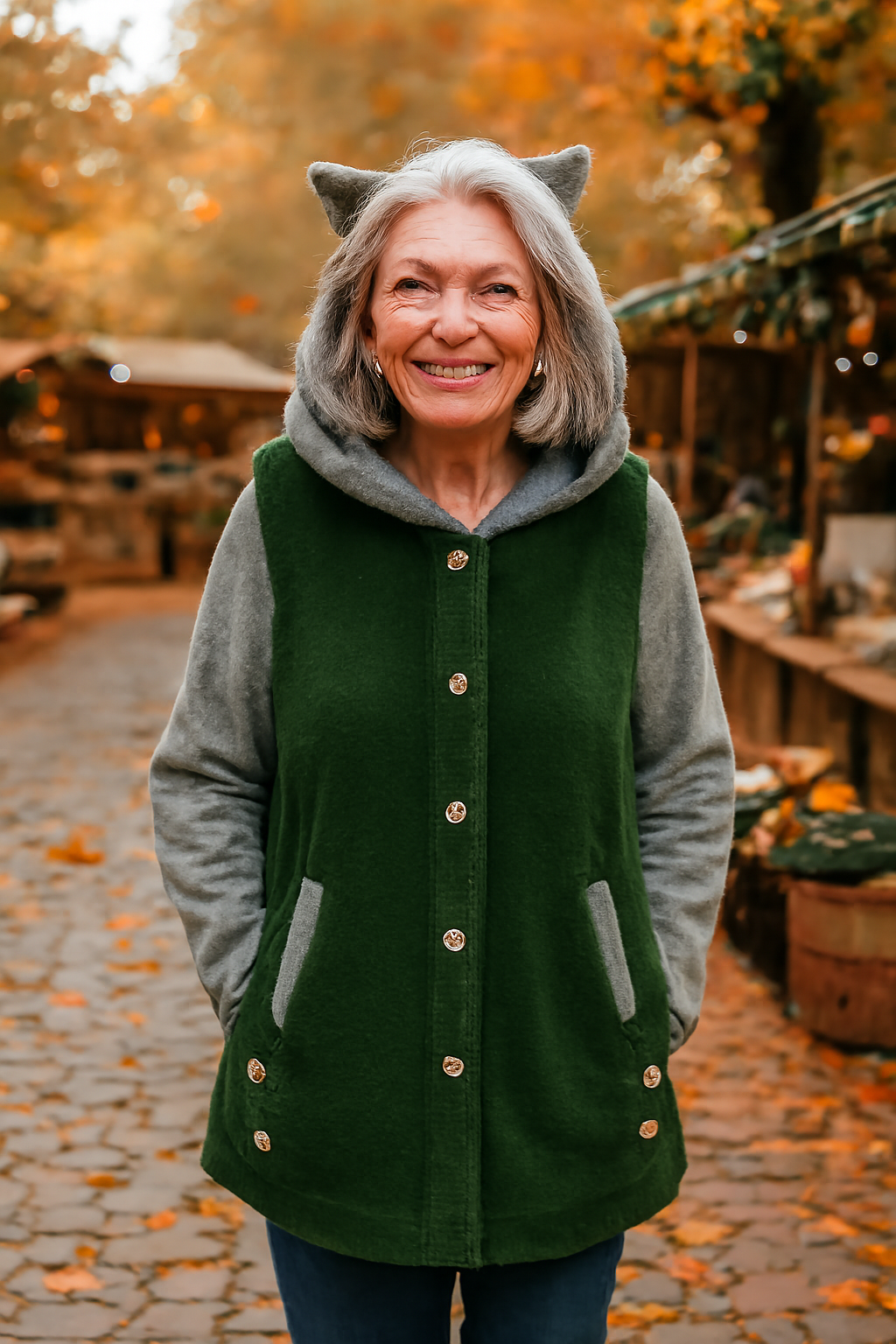 Olivia | Cozy Cat Ear Hoodie - Elegant Comfort for Autumn & Winter