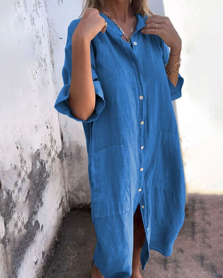 Cristelle – Casual Knee-Length Shirt Dress