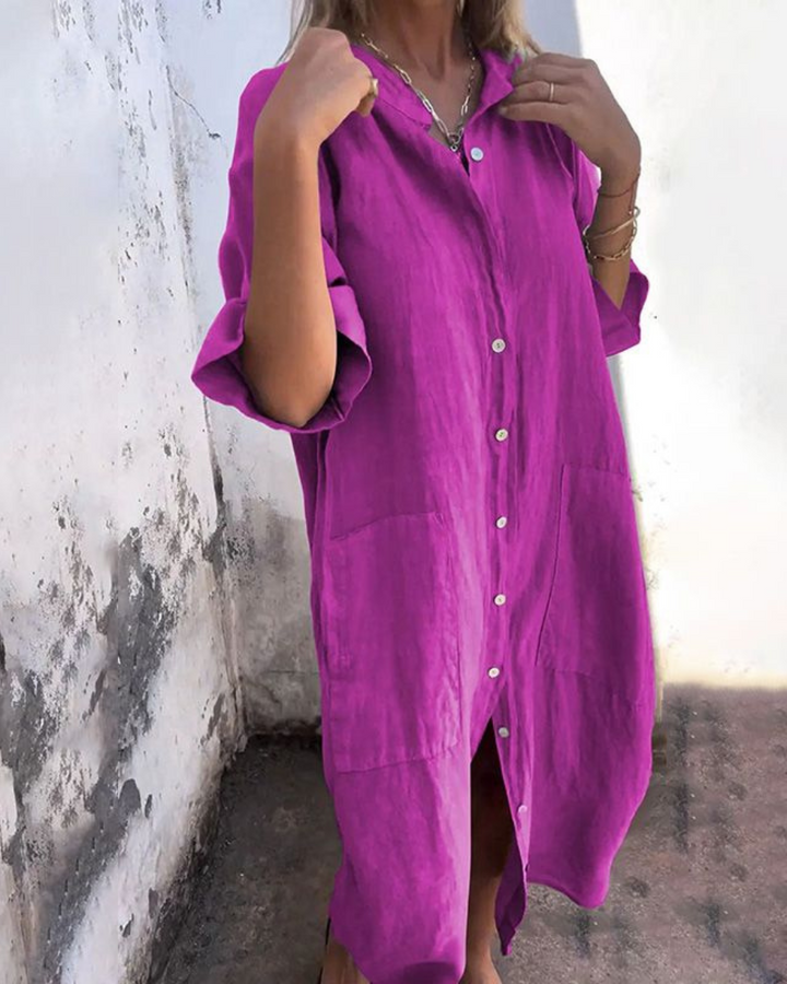 Cristelle – Casual Knee-Length Shirt Dress