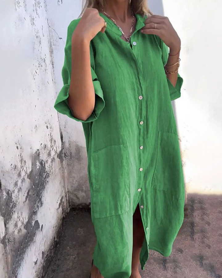 Cristelle – Casual Knee-Length Shirt Dress