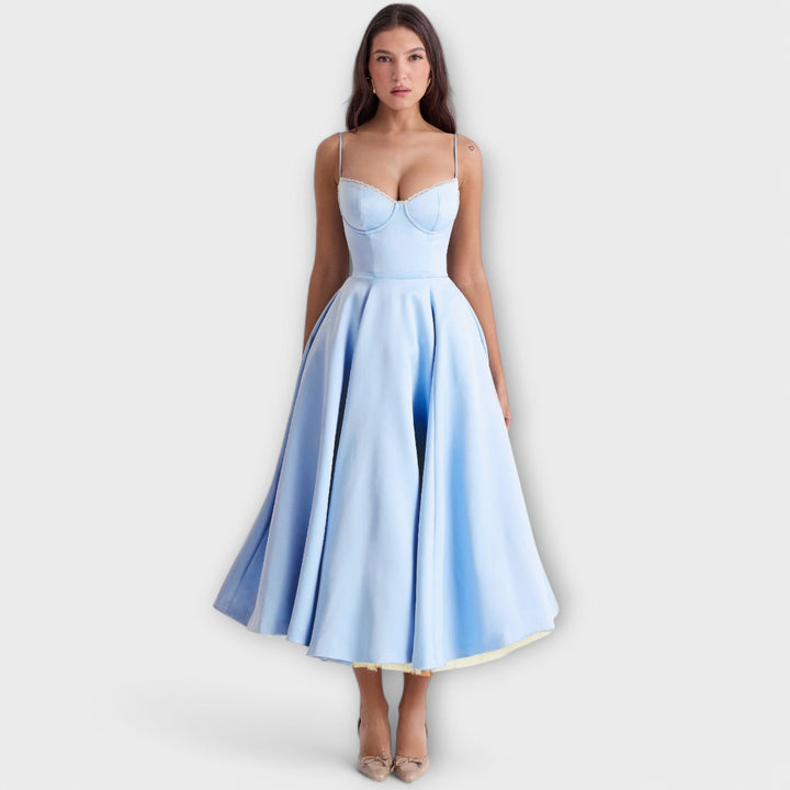 Amelie | Elegant Flowy Midi Dress