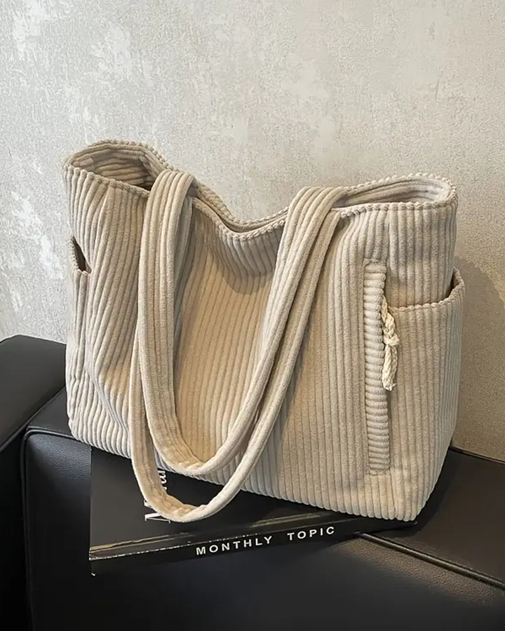 Tilda™ – Ribbed Tote Bag with Cord Detail