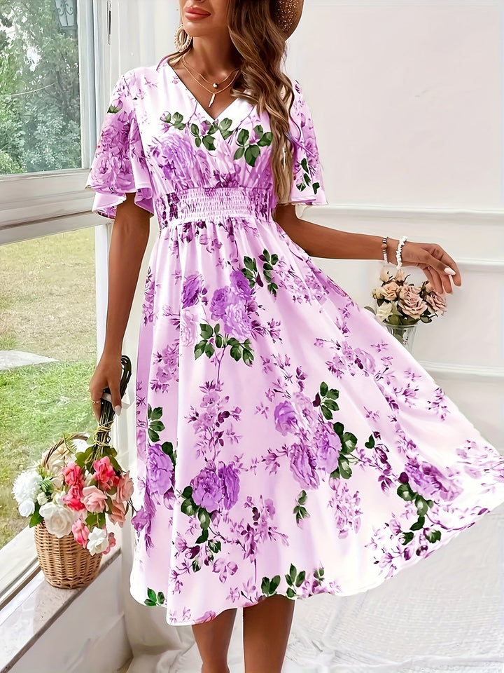 Olive - Plus Size Floral Dress