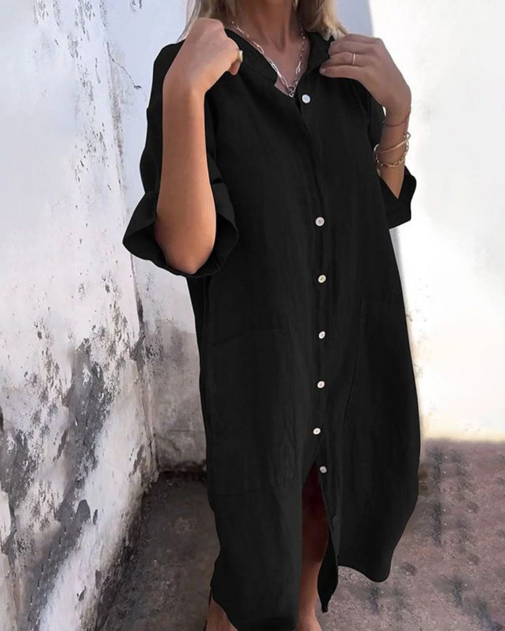 Cristelle – Casual Knee-Length Shirt Dress