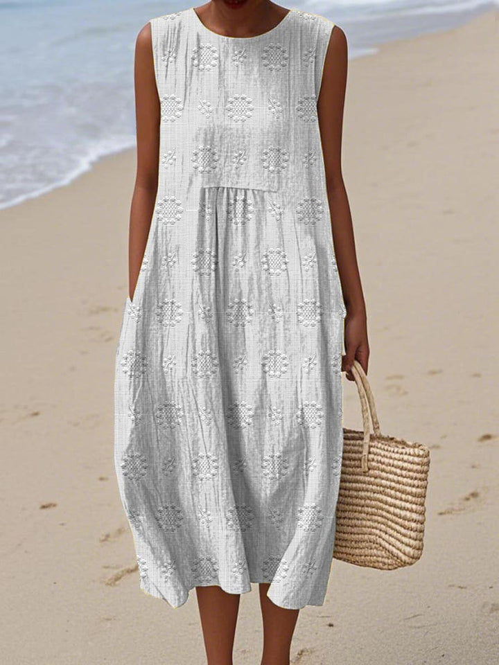 Hannah™ | Sleeveless Floral Midi Dress