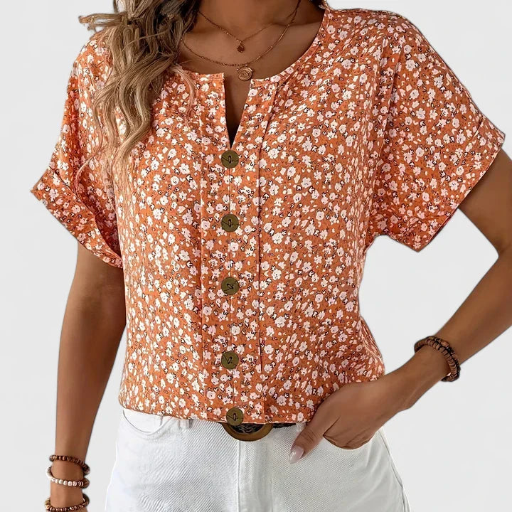 Celina | Breezy Everyday Button-Up Blouse