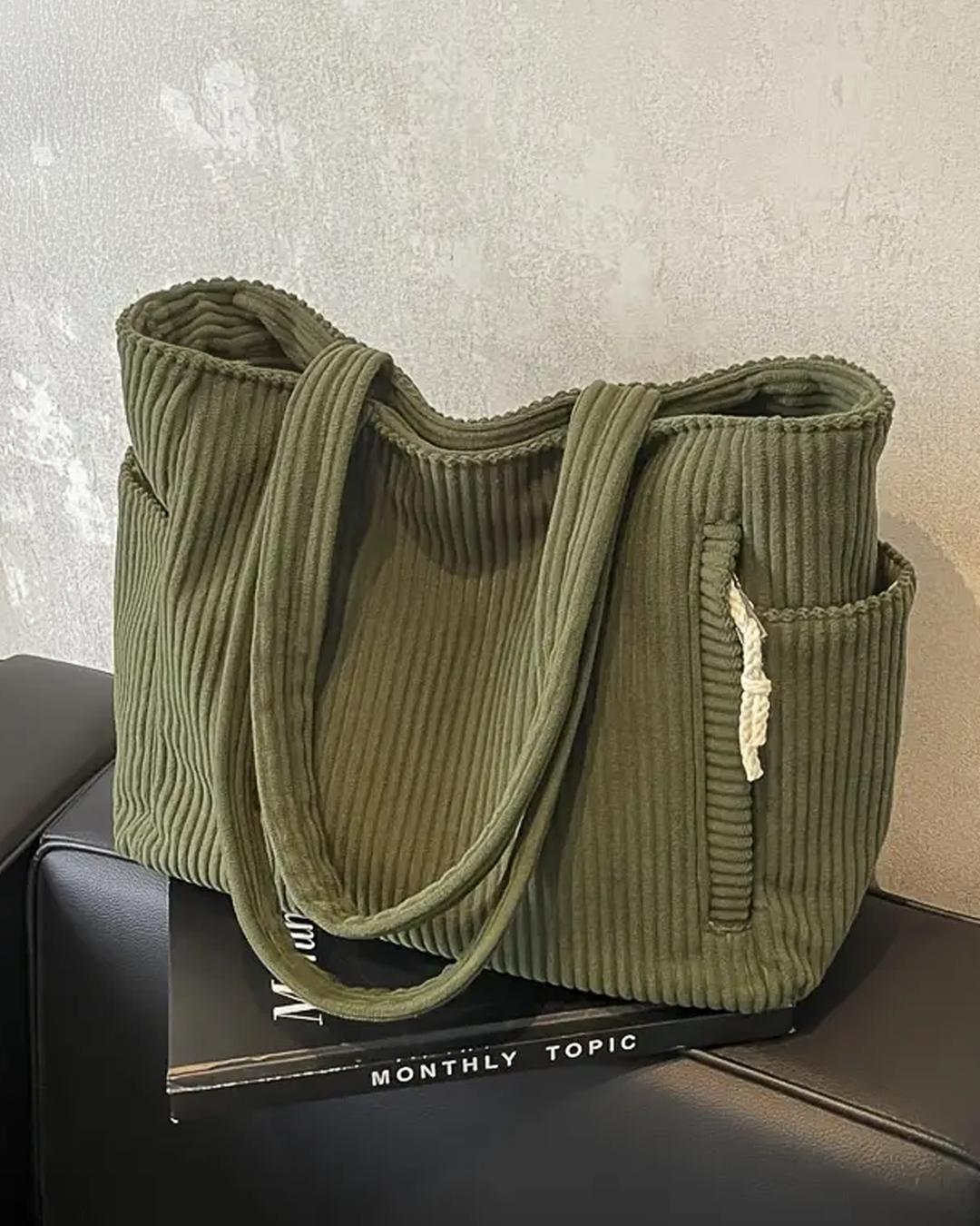Tilda™ – Ribbed Tote Bag with Cord Detail