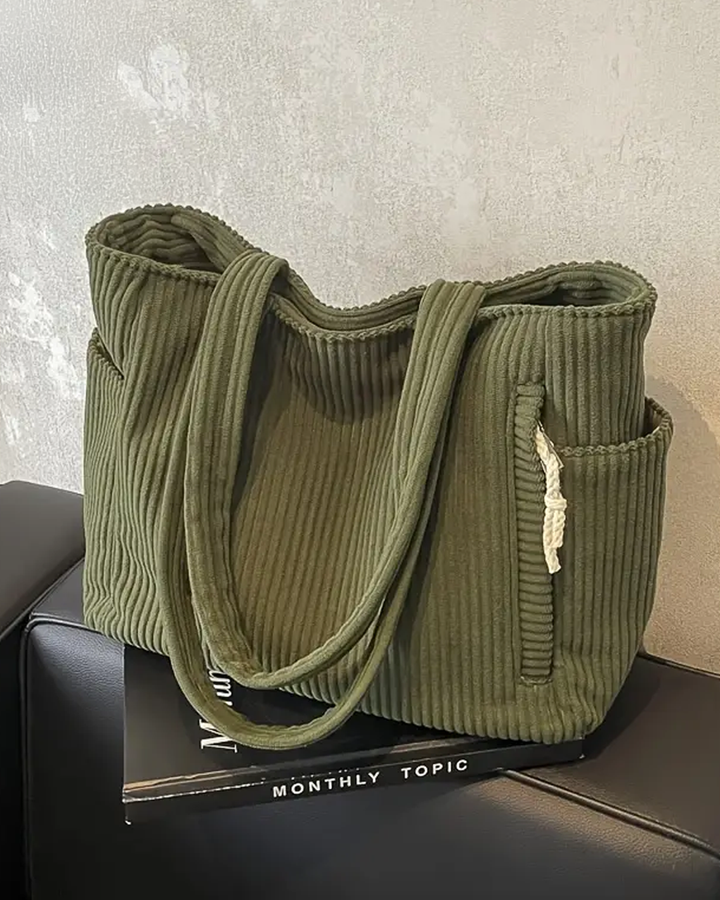 Tilda™ – Ribbed Tote Bag with Cord Detail