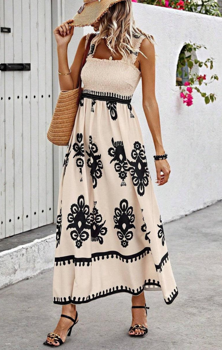 Georgia - Square Neck Sleeveless Dress