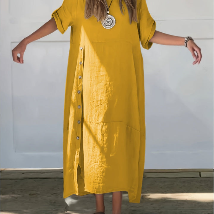 Chloe™ | Side-Button Maxi Dress