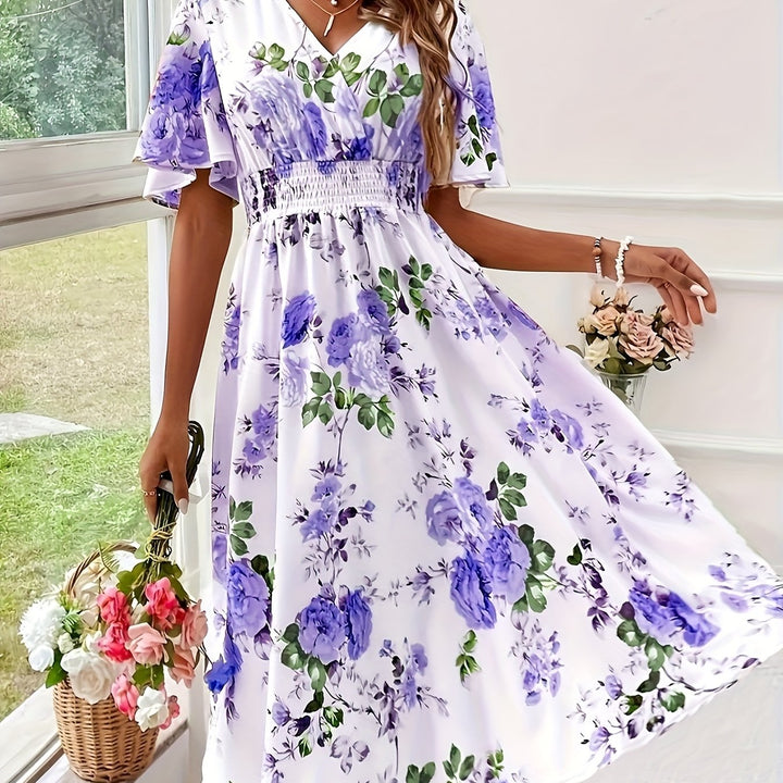 Olive - Plus Size Floral Dress