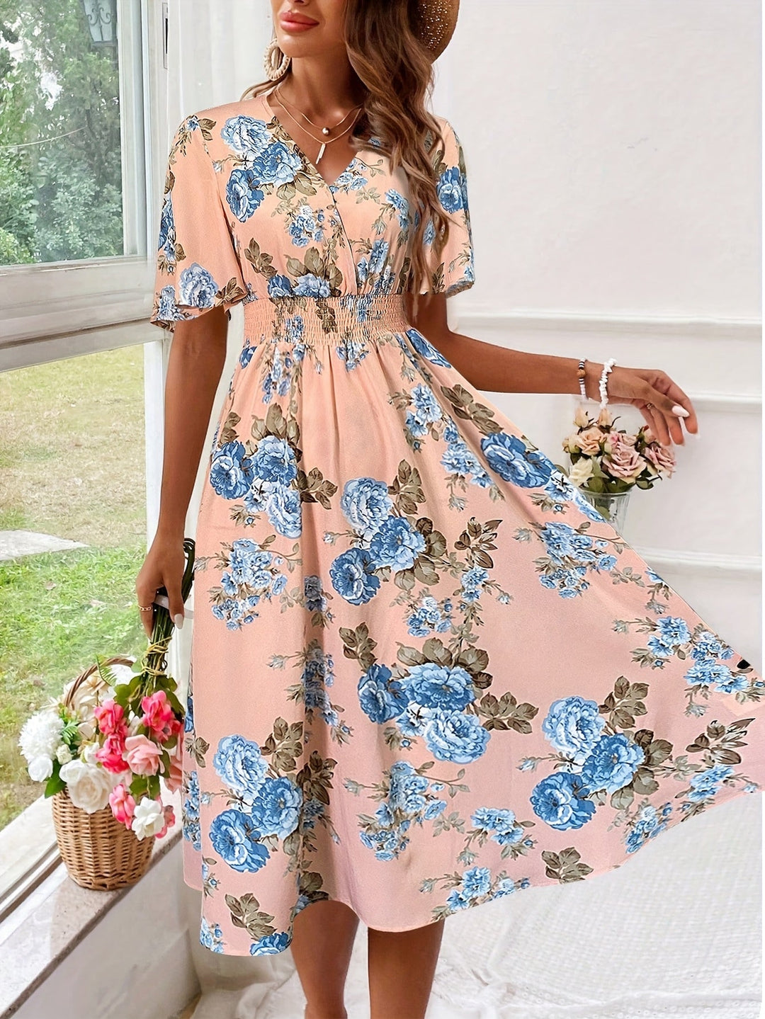 Jessica - Floral Print Maxi Dress