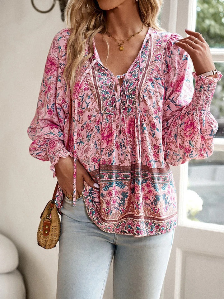 Savina | Comfort Floral Blouse - Relaxed, Flattering Fit, Breathable Fabric