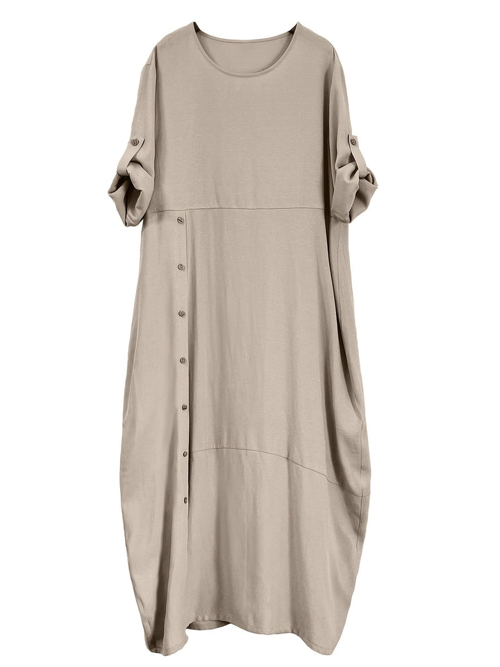 Chloe™ | Side-Button Maxi Dress