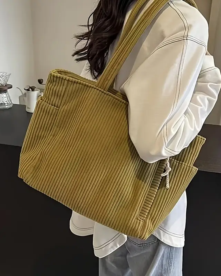 Tilda™ – Ribbed Tote Bag with Cord Detail