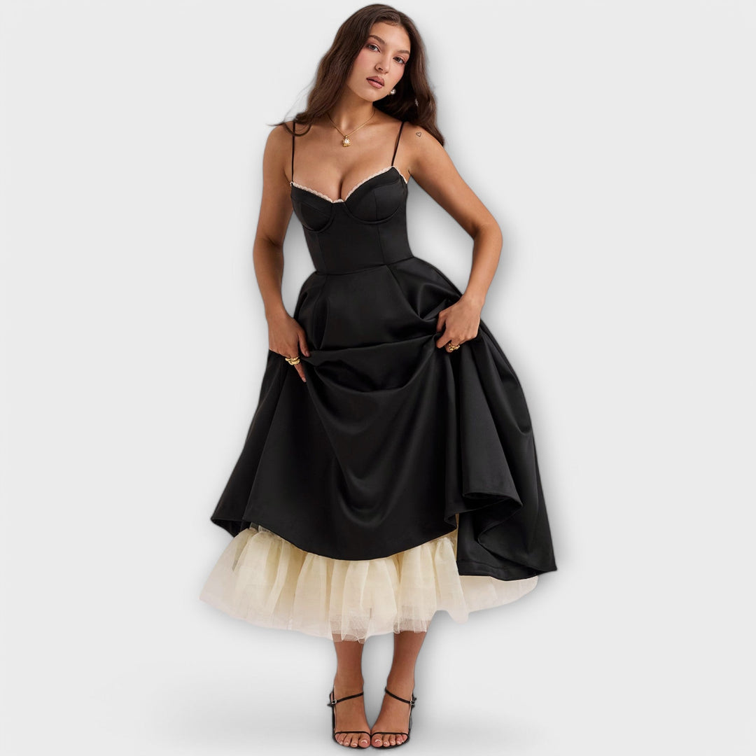 Amelie | Elegant Flowy Midi Dress