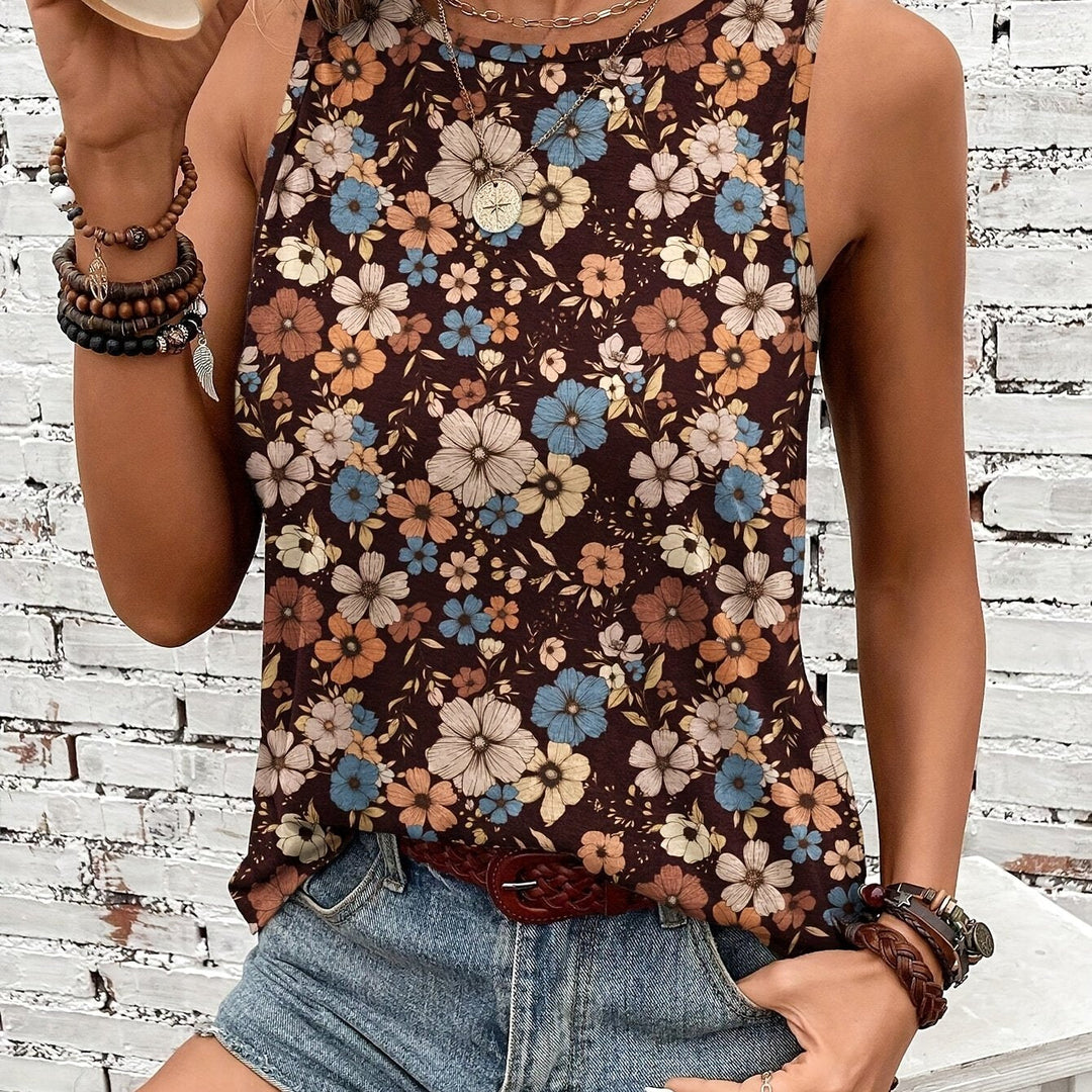 Olivia™ - Retro Floral Tank Top