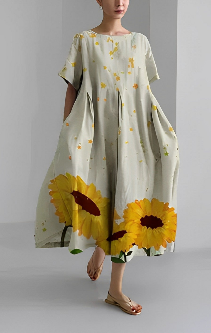Erica - Retro Loose Maxi Dress