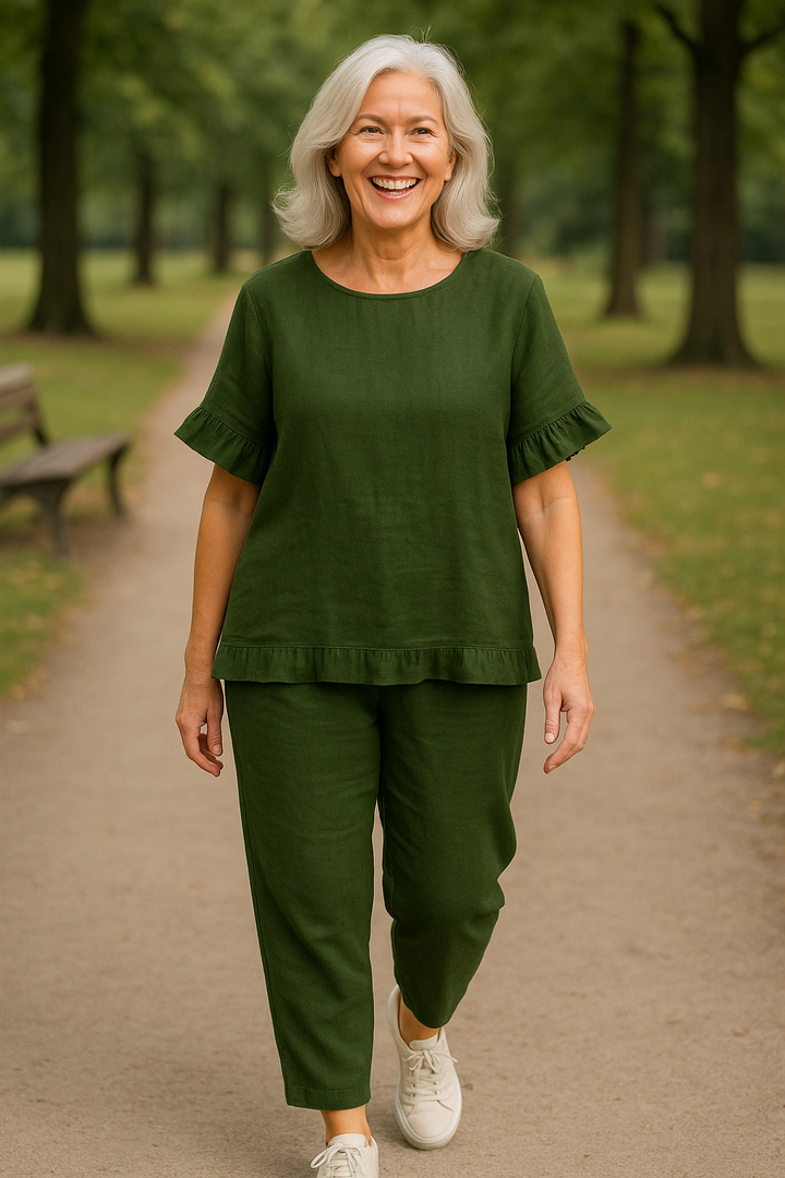 Margaret | Linen-Look 2-Piece Set – Comfort and Class