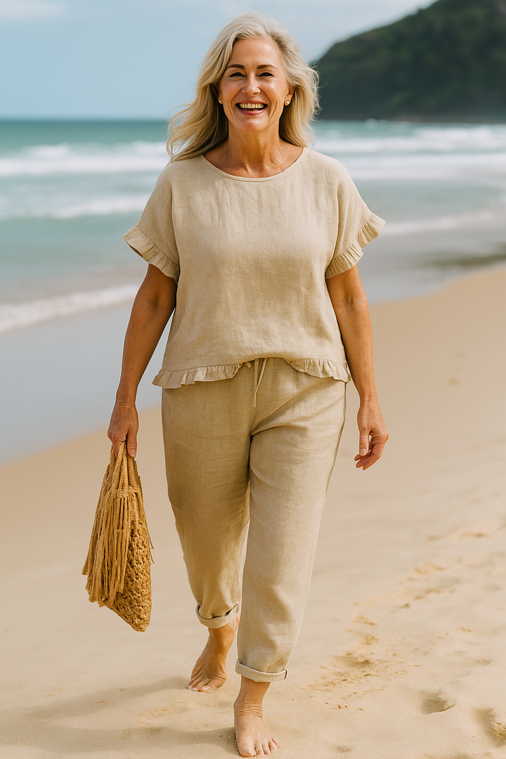 Margaret | Linen-Look 2-Piece Set – Comfort and Class