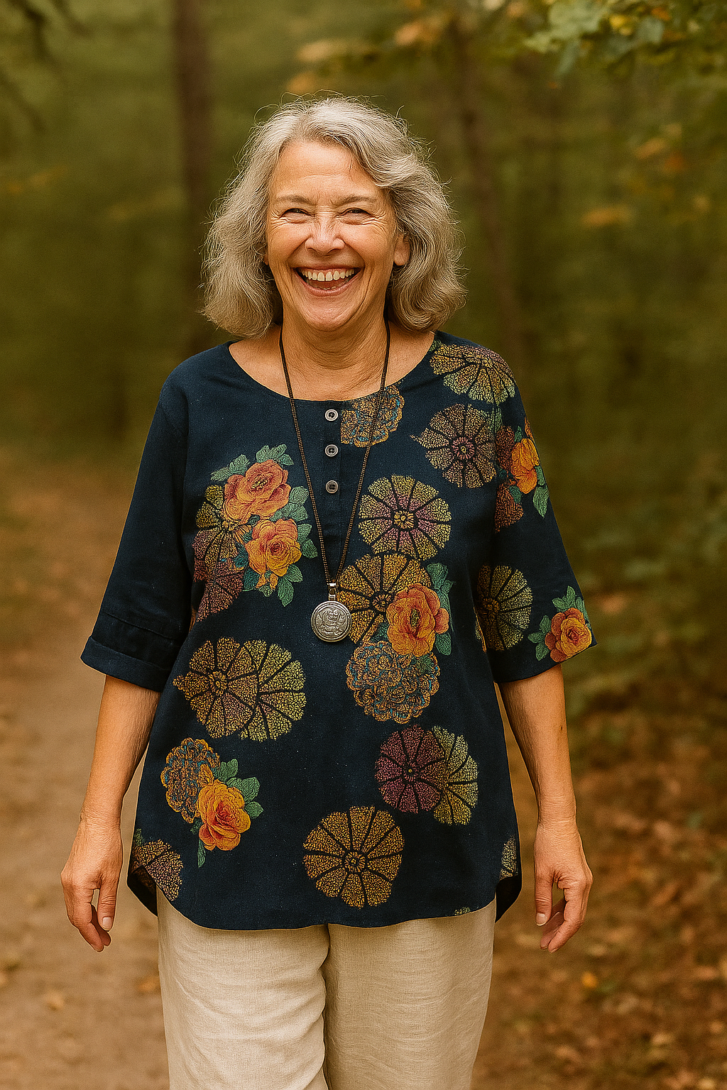 Katarina ™ | Loose-Fitting Blouse with Floral Print