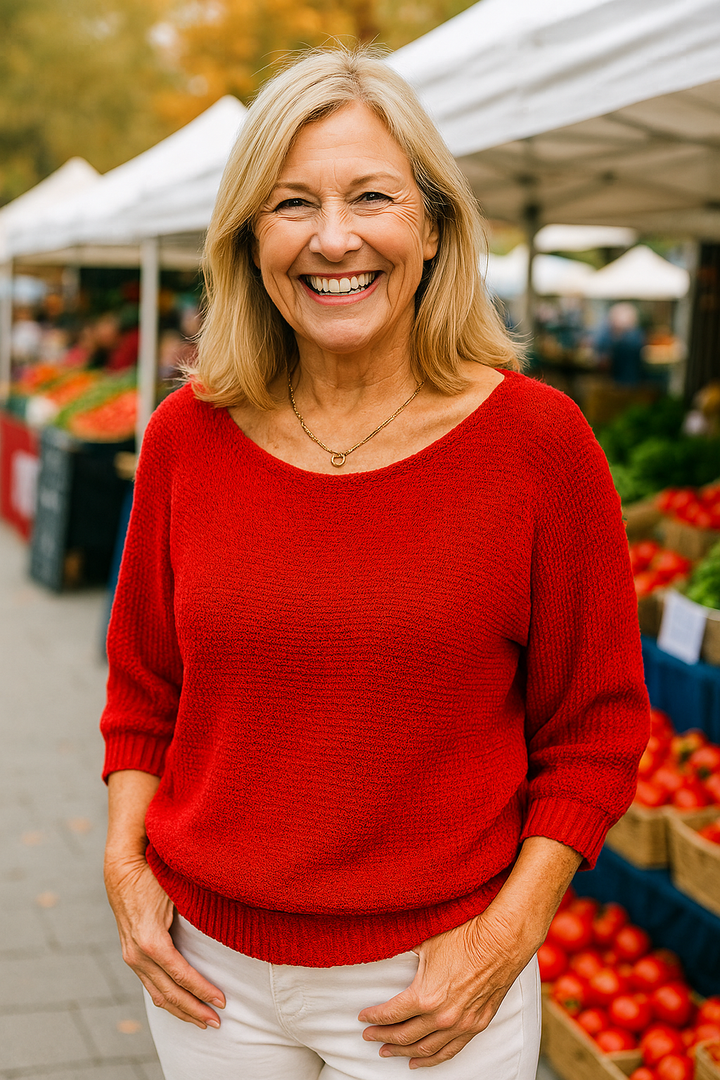 Anetta | Soft Knit Top - Flattering Shape