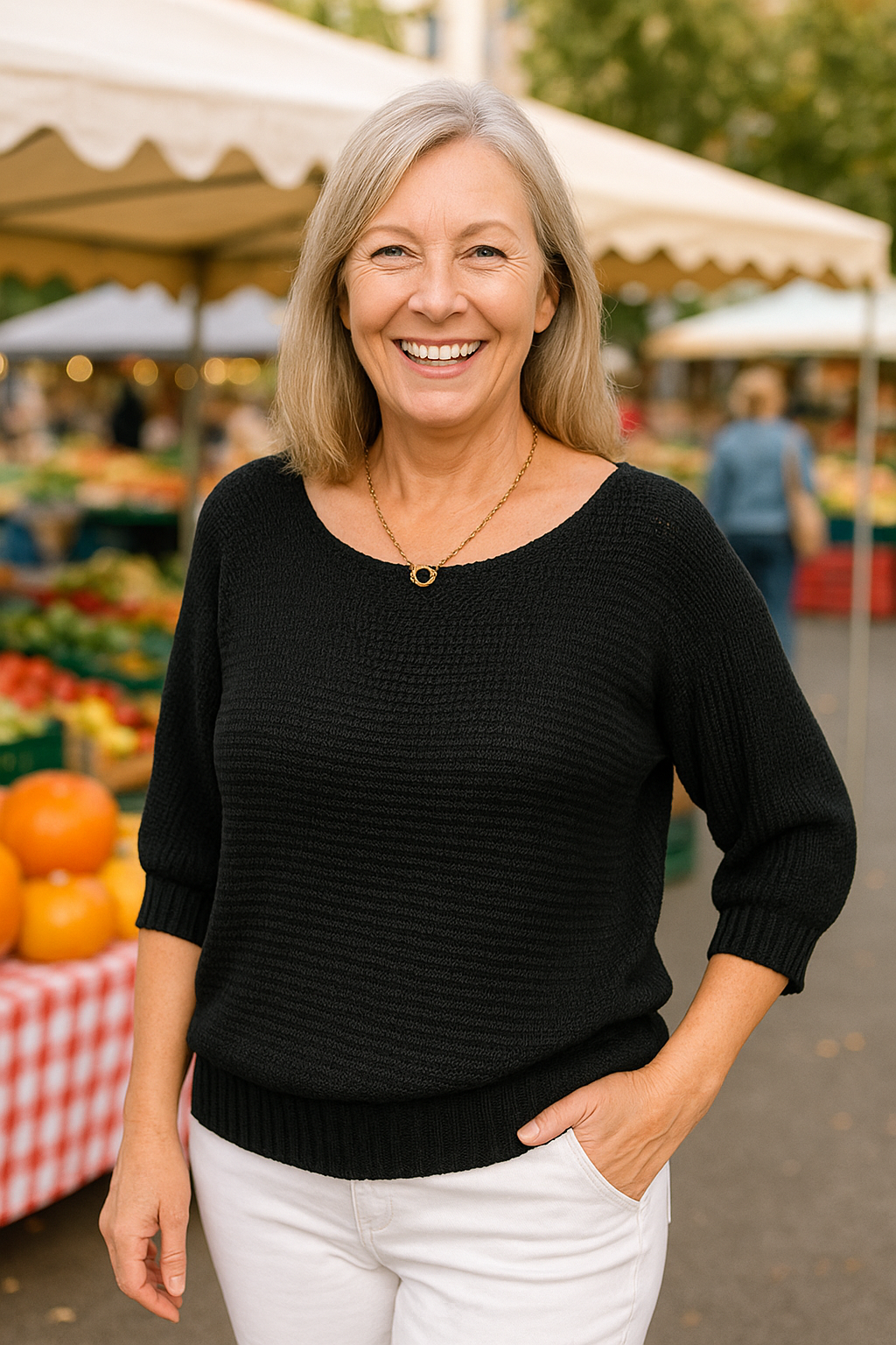 Anetta | Soft Knit Top - Flattering Shape