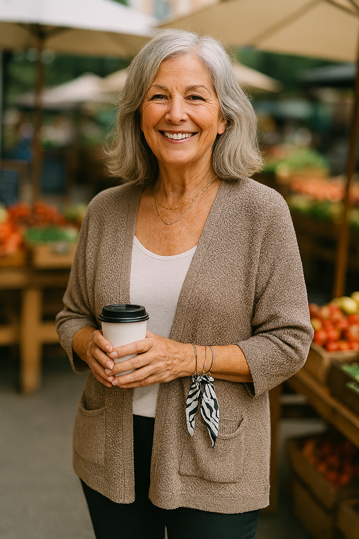 Elspeth | Soft-Knit Everyday Cardigan - Flattering. Fuss-free