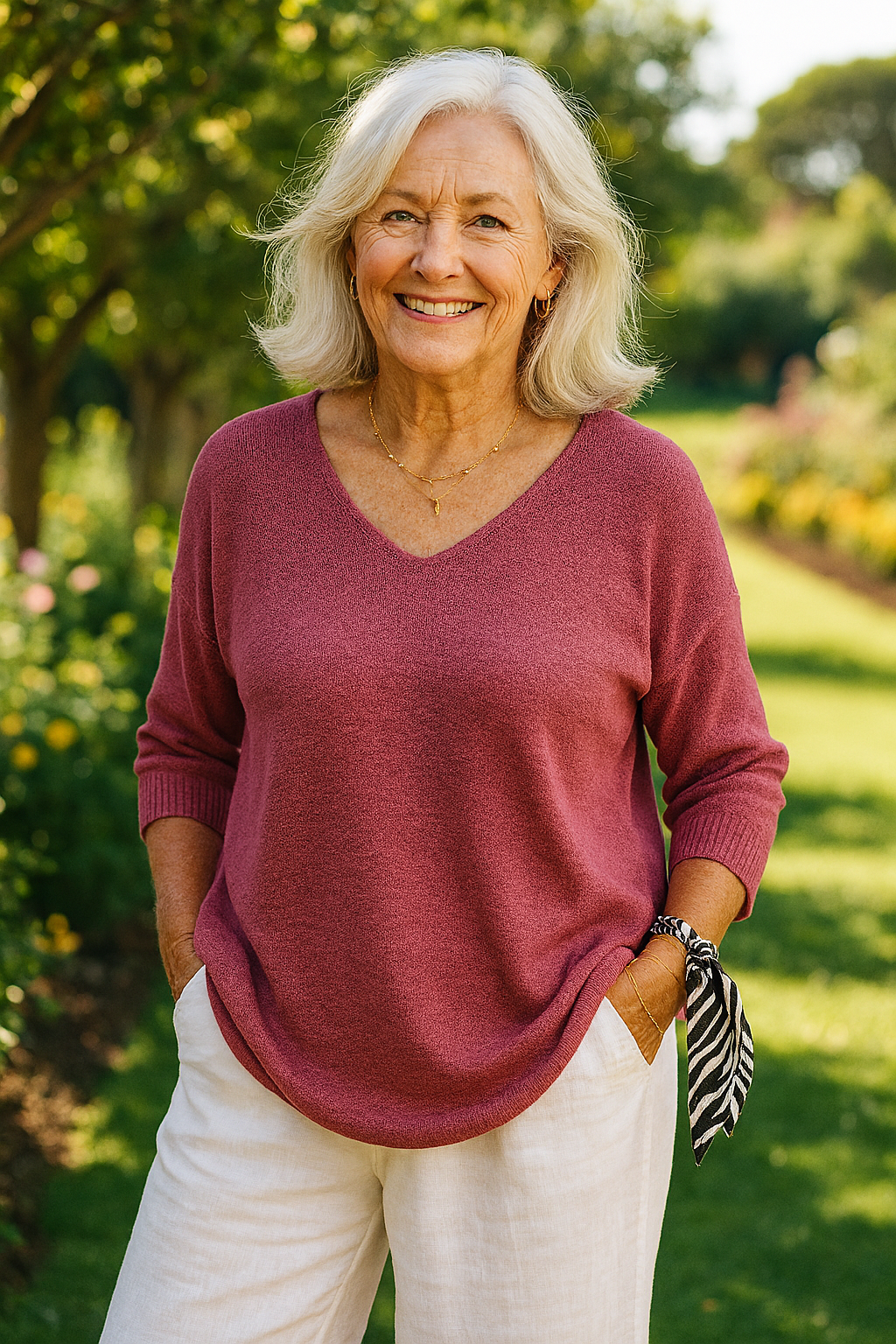 Anwen | Soft Drape V-Neck Knit - Effortlessly elegant