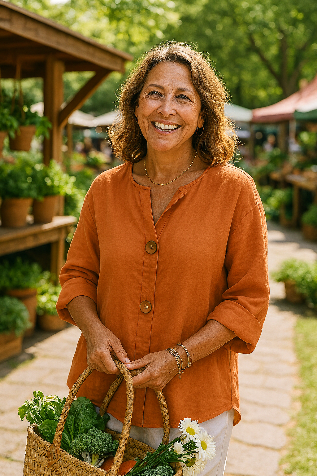 Sage | Cotton-Linen Button Blouse - Effortless Coverage