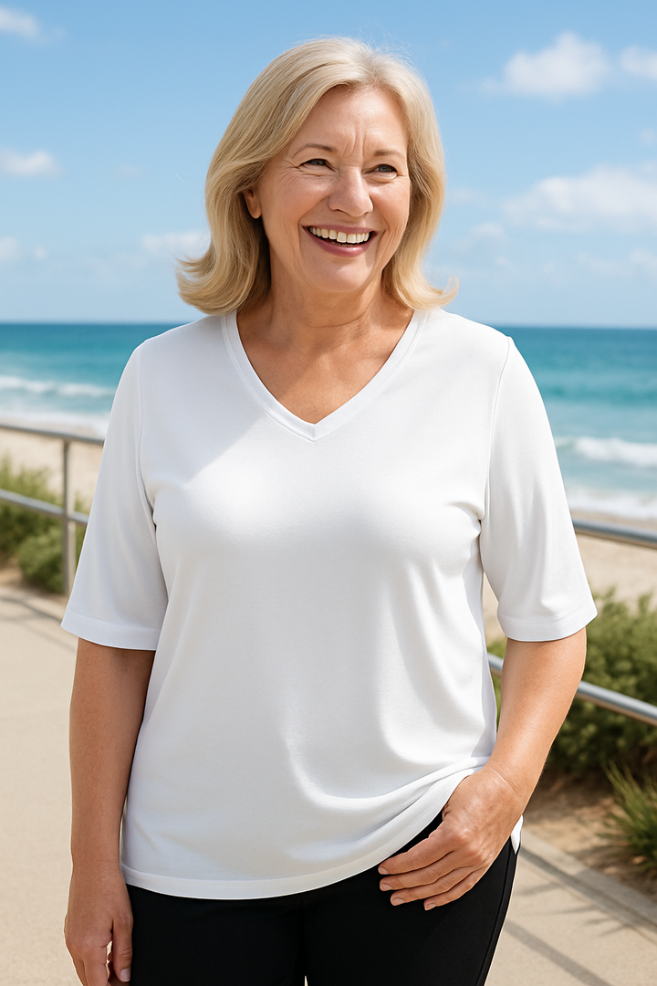 Olanna| Everyday Comfort Tee – 3 Pack for Flattering Tummy & Arm Coverage