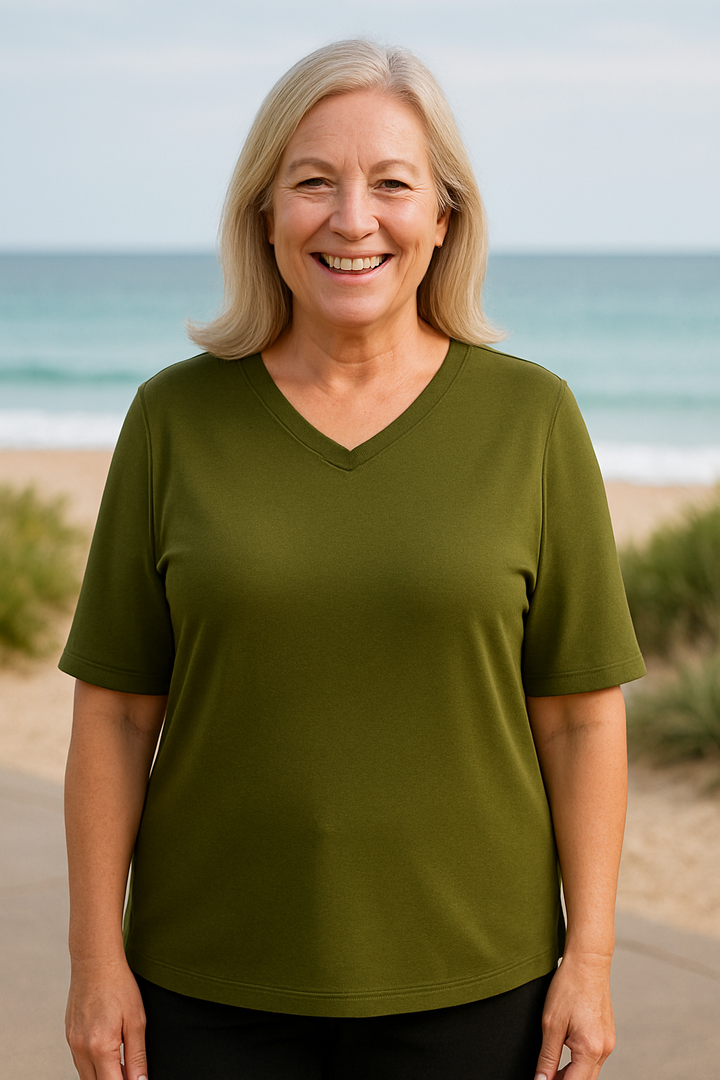 Olanna| Everyday Comfort Tee – 3 Pack for Flattering Tummy & Arm Coverage